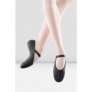 Ballettschuhe Leder, schwarz 6,5