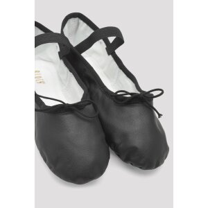 Ballettschuhe Leder, schwarz 7,5