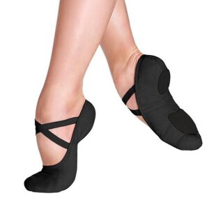 Ballettschuhe elastisch schwarz 3,5