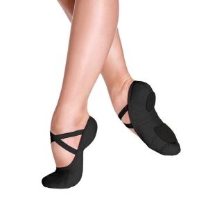 Ballettschuhe elastisch schwarz 3,5